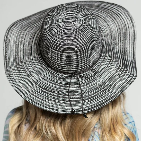 Black White Swirl Stripe Sun Hat main image 7
